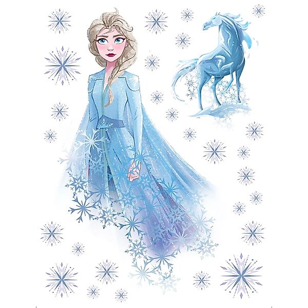 Disney Wandtattoo Die Eiskönigin Elsa Hellblau 65 x 85 cm 600170 günstig online kaufen