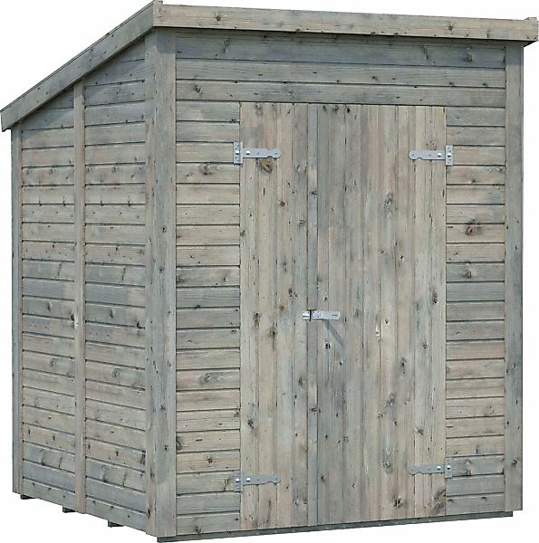 Palmako Leif Holz-Gartenhaus Grau Pultdach Tauchgrundiert 183 cm x 170 cm günstig online kaufen