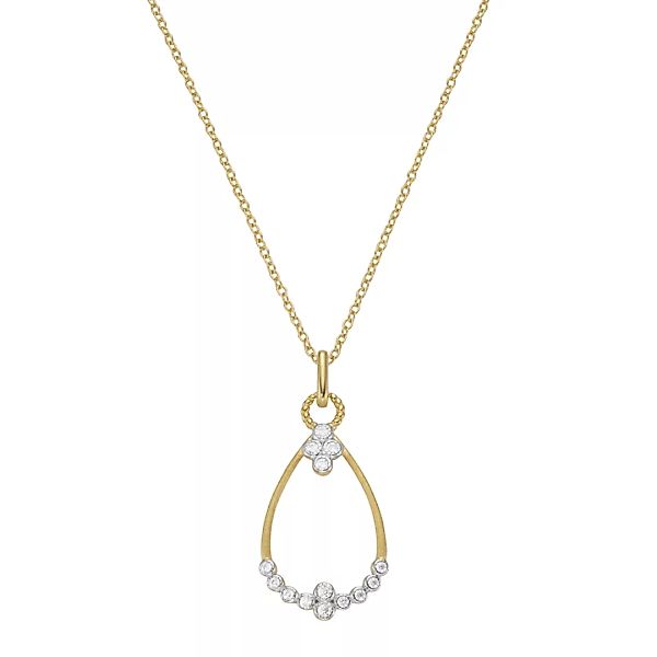 Smart Jewel Kette mit Anhänger "tropfenförmig, Zirkonia Steine, Silber 925" günstig online kaufen