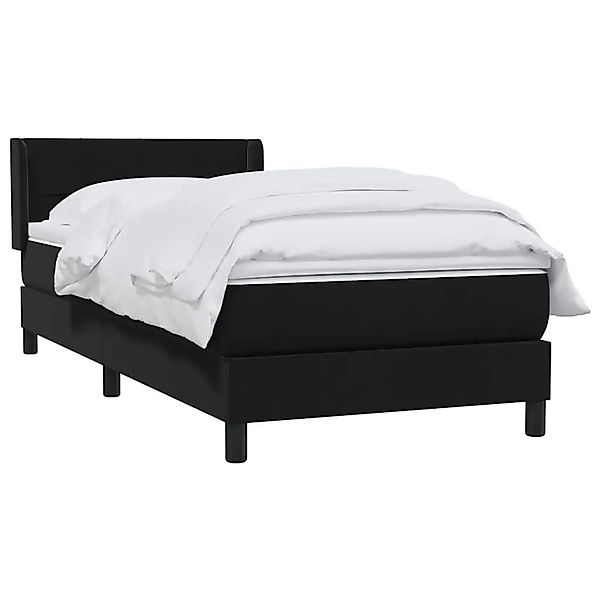 vidaXL Boxspringbett mit Matratze Schwarz 90x220 cm Samt 3318143 günstig online kaufen
