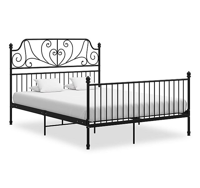 furnicato Bettgestell Schwarz Metall 140x200 cm (1-tlg) günstig online kaufen