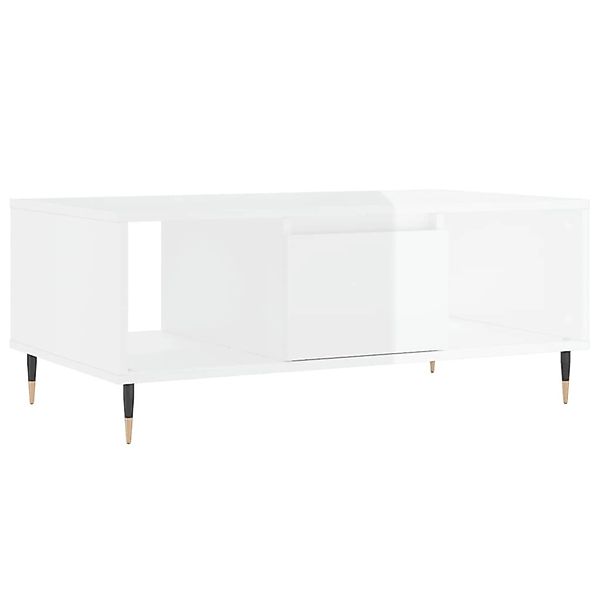 vidaXL Couchtisch Hochglanz-Weiß 90x50x36,5 cm Holzwerkstoff 830582 günstig online kaufen