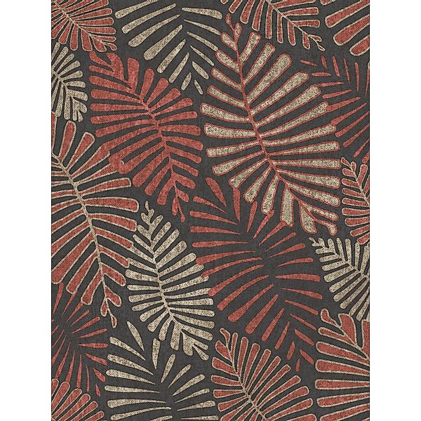 Sanders & Sanders Tapete Blätter Terrakotta 53 cm x 10 m günstig online kaufen