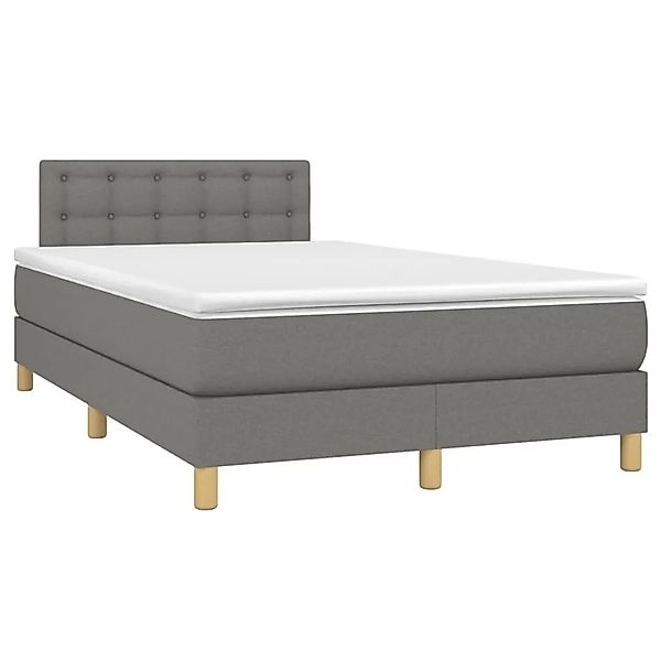 vidaXL Boxspringbett mit Matratze Dunkelgrau 120x190 cm Stoff 3269801 günstig online kaufen