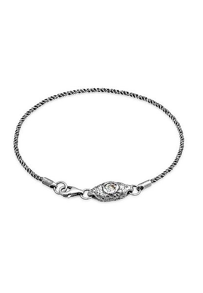HAZE & GLORY Silberarmband Kordelkette Topas Edelstein Vintage 925 Silber günstig online kaufen