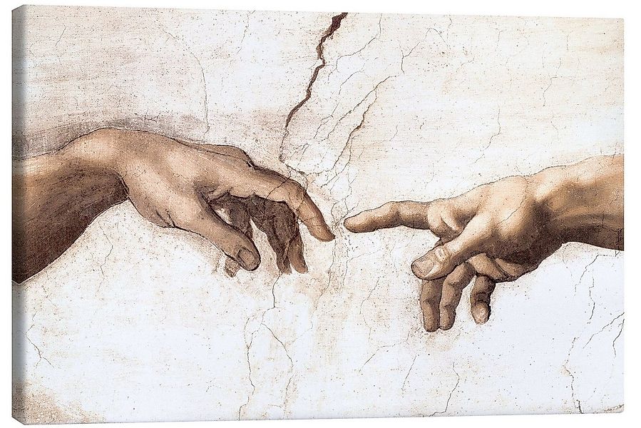 Posterlounge Wandbild Die Erschaffung Adams (Detail), Michelangelo, erhältl günstig online kaufen