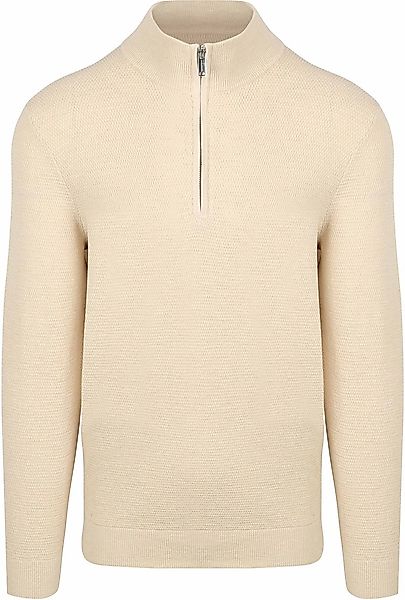 Profuomo Half Zip Pullover Structure Beige - Größe XXL günstig online kaufen