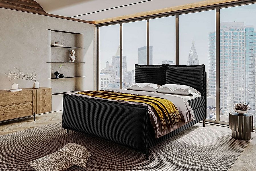 99rooms Boxspringbett Vero Plus (Schlafzimmerbett, Bett), 140/160/180/200x2 günstig online kaufen