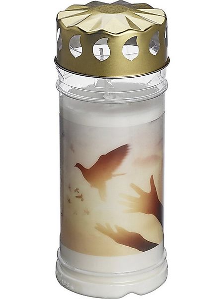 Bolsius Grabkerze Bolsius Dauerbrenner Nr. 5 mit Motiv Taube, Höhe: günstig online kaufen