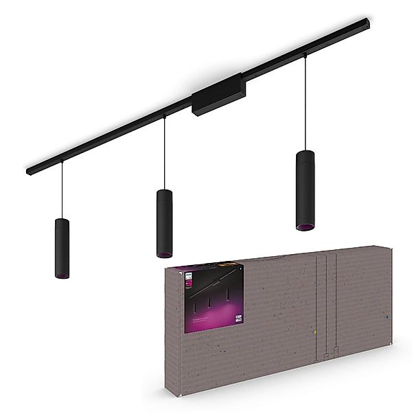 Philips Hue Perifo Schiene, 3 LED-Pendel, schwarz günstig online kaufen