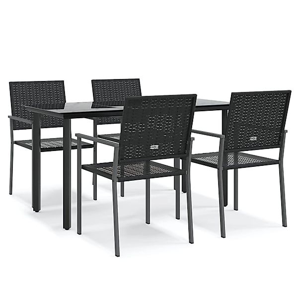 vidaXL 5-Tlg Garten-Essgruppe Poly Rattan und Stahl 3187023 günstig online kaufen
