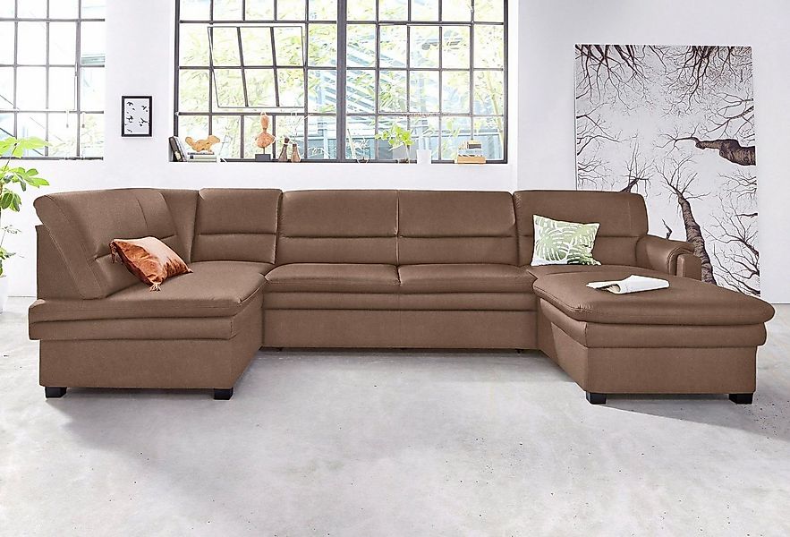 sit&more Wohnlandschaft Pisa U-Form, mit Federkern, wahlweise mit Bettfunkt günstig online kaufen