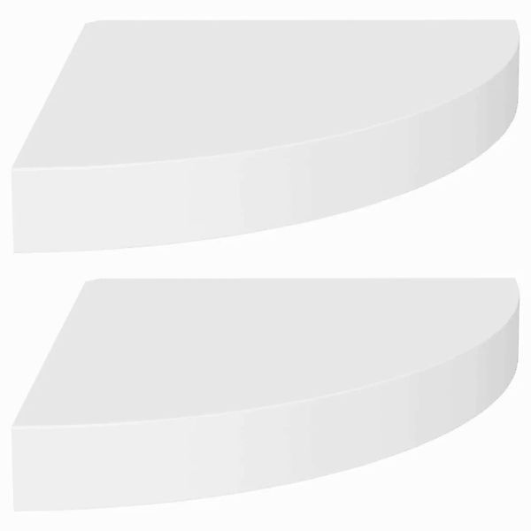 vidaXL Wandregal, Eck-Schweberegale 2 Stk. Weiß günstig online kaufen