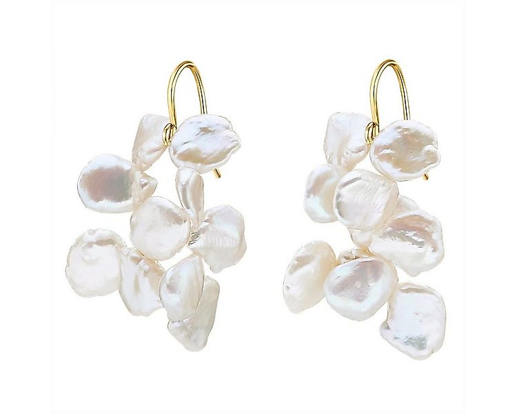 Valero Pearls Perlenohrringe gelbgold, mit Süßwasser-Zuchtperlen günstig online kaufen