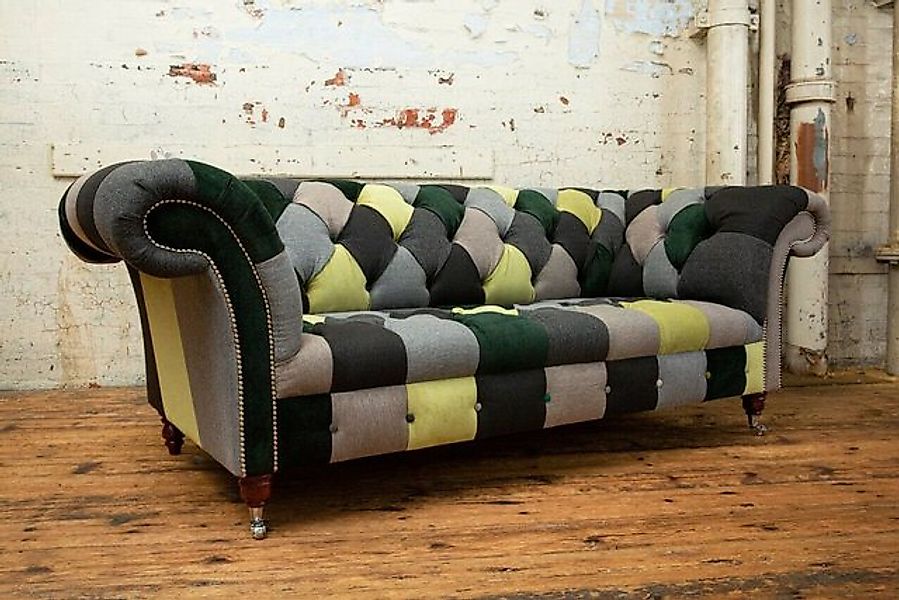 JVmoebel Chesterfield-Sofa Dreisitzer Couch Polster Design Sofa 3er Sitz Ch günstig online kaufen