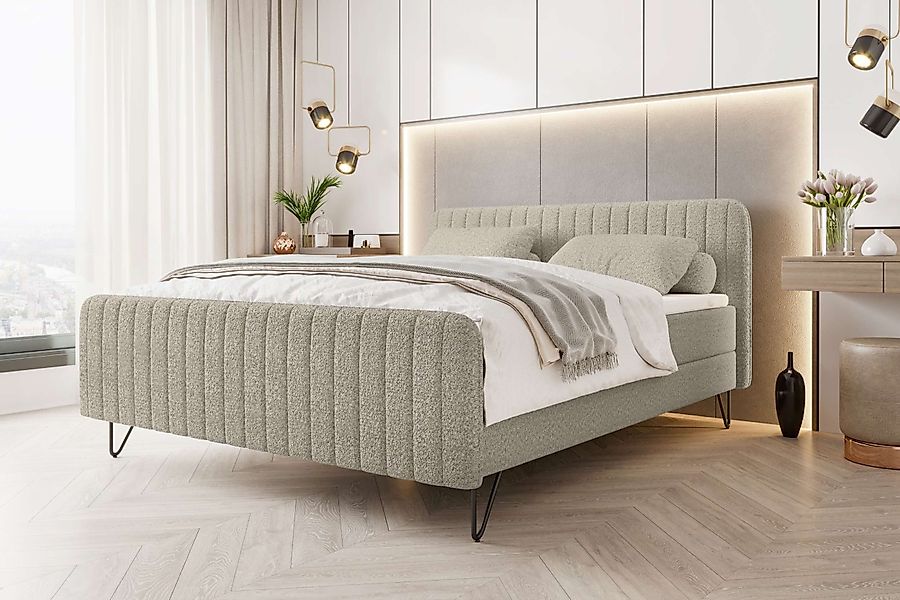 99rooms Boxspringbett Lucio (Schlafzimmerbett, Bett), 140/160/180x200 günstig online kaufen