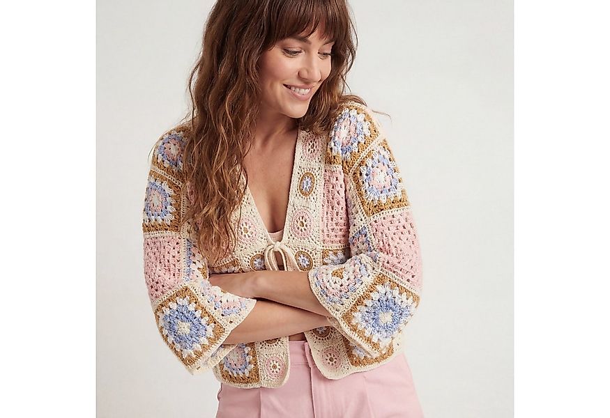 OriginalYou Strickjacke Damen Häkel Jacke Sommerjacke Strick Bolero One Siz günstig online kaufen