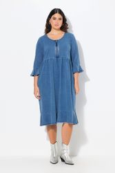 Ulla Popken Jerseykleid Midikleid Zipper A-Linie günstig online kaufen