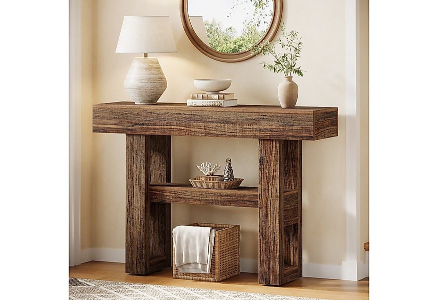 Tribesigns Konsolentisch 2-stufiger schmaler Sofatisch hinter der Couch 105 günstig online kaufen