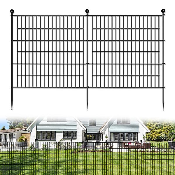 GarveeMore Metallzaun Garten Zaun10 Panels Kein günstig online kaufen