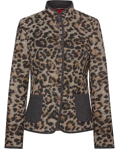 White Label Outdoorjacke Stehkragenjacke mit Leopardenmuster günstig online kaufen