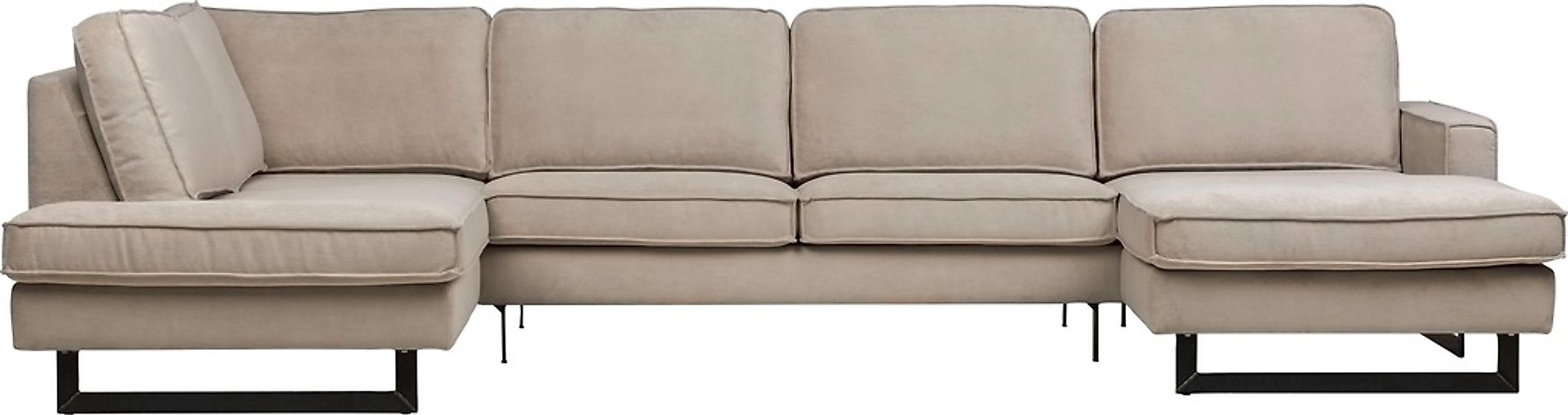 Home affaire Wohnlandschaft "Pinto, 350 cm, U-Form, XXL, mit Ottomanen" Cor günstig online kaufen