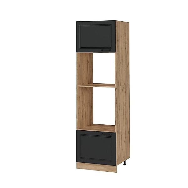 Vicco Mikrowellenumbauschrank R-Line, Anthrazit Landhaus/Goldkraft Eiche, günstig online kaufen