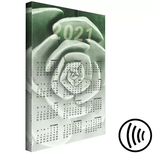 Bild auf Leinwand Calendar 2021: Succulent (1 Part) Vertical XXL günstig online kaufen