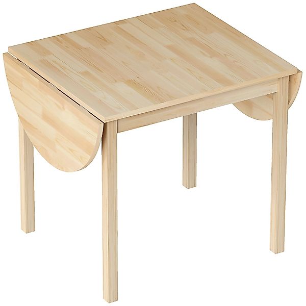HOMCOM Klapptisch Kiefernholz 140L x 70B x 75H cm Naturholz günstig online kaufen