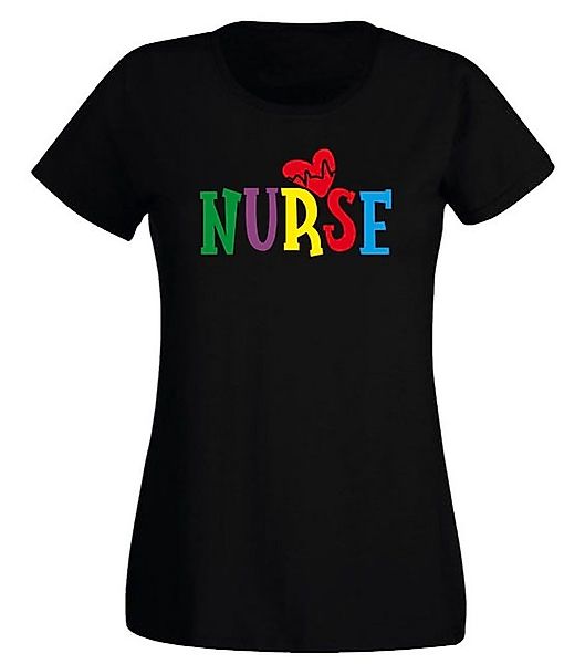 G-graphics T-Shirt Damen T-Shirt - Nurse Slim-fit, mit trendigem Frontprint günstig online kaufen