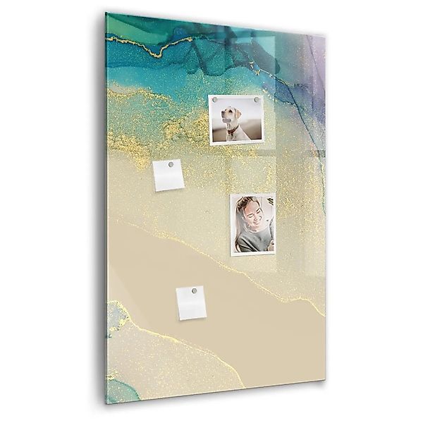 Tulup Schreib Magnettafel Bunter Marmor 60x90 cm Magnettafel Wohnzimmer Gla günstig online kaufen