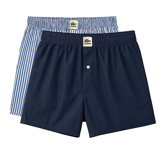 Lacoste Boxershorts Web-Boxer 2er Pack Woven Boxer Herren Unterwäsche günstig online kaufen