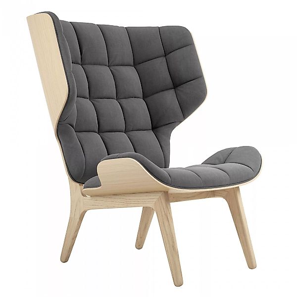 NORR 11 - Mammoth Sessel Gestell Eiche natur - verwaschenes schwarz/Sitzflä günstig online kaufen
