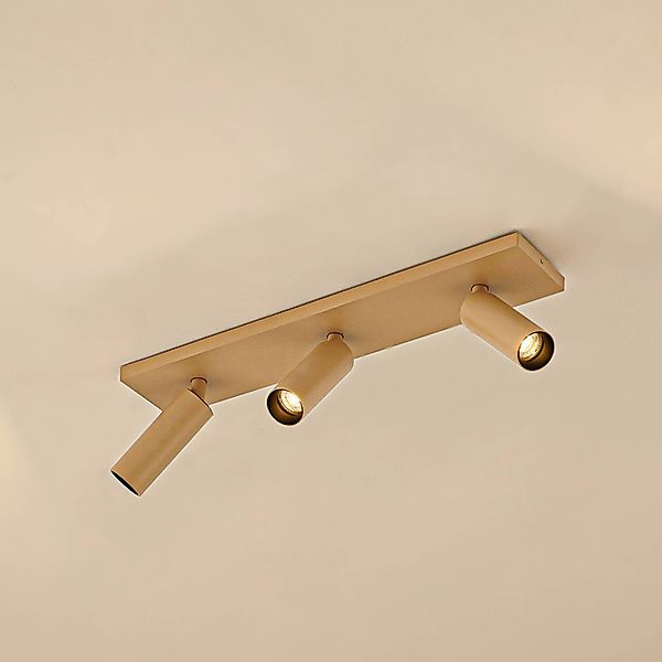 Arcchio Deckenstrahler Brinja Slim, braun, 3-flg., GU10 MR11 günstig online kaufen