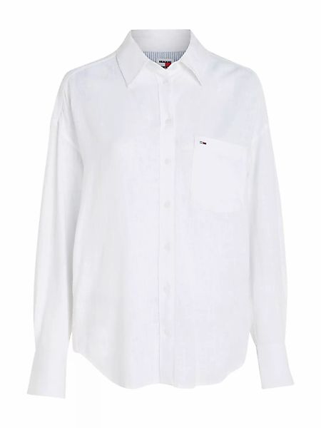 Tommy Jeans Klassische Bluse "TJW SP OVR LINEN SHIRT", mit Tommy Jeans Flag günstig online kaufen