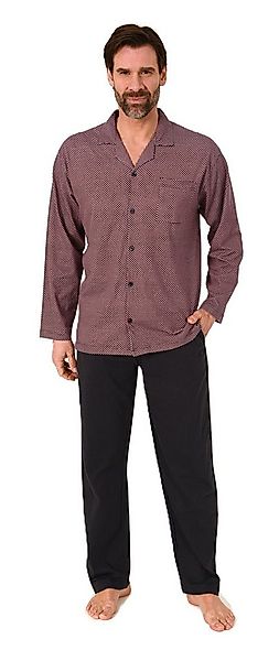 Normann Pyjama Herren Langarm Schlafanzug zum durchknöpfen, auch in Übergrö günstig online kaufen