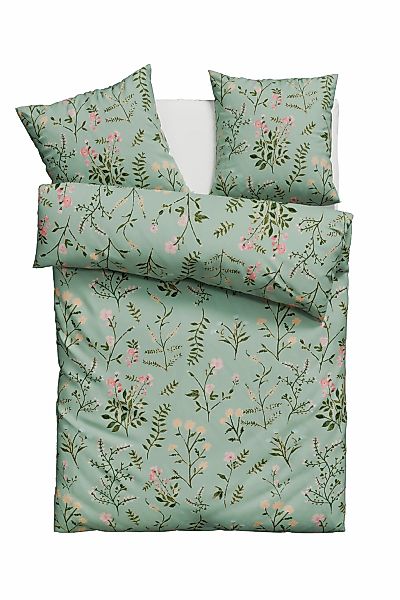 OTTO home Bettwäsche "Claara" 2 Stk. tlg. mit Blumen Design, skandinavisch, günstig online kaufen