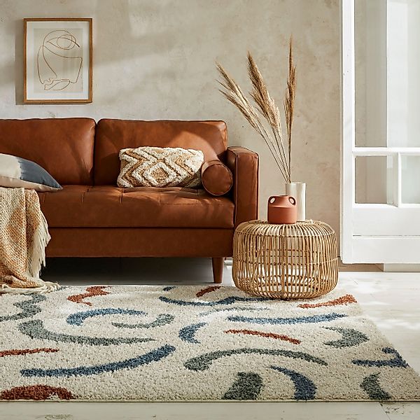 FLAIR RUGS Hochflor-Teppich SQUIGGLE, rechteckig, Höhe: günstig online kaufen