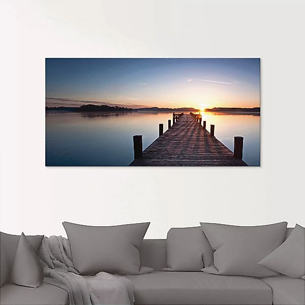 Artland Glasbild »Sonnenstrahlen - Sonnenuntergang«, Gewässer, (1 St.) günstig online kaufen