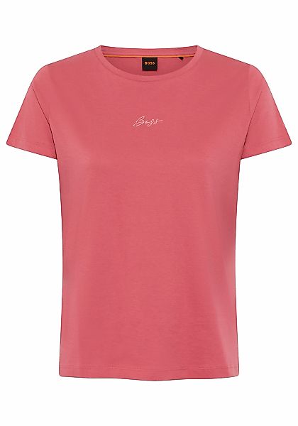 BOSS ORANGE T-Shirt "Elove Embro Premium Damenmode" mit Rundhals, Slim Fit günstig online kaufen