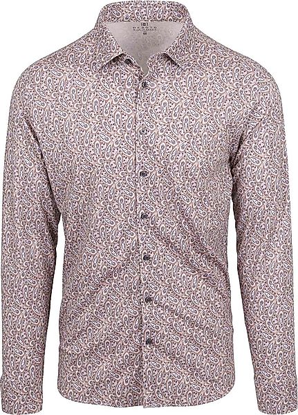 DESOTO Hemd Timeless Elegance Druck Paisley Beige - Größe M günstig online kaufen
