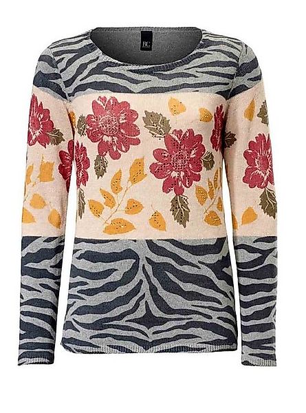 heine Wickelpullover HEINE Damen Druckpullover m. Strass, grau-beige-bunt günstig online kaufen