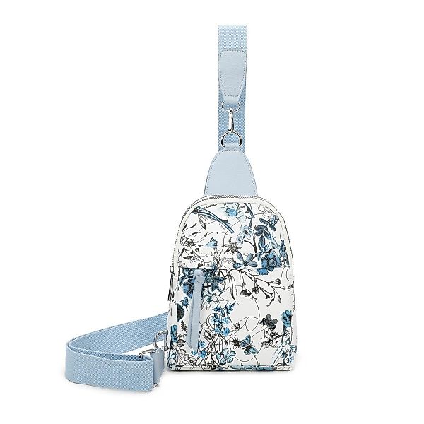 ITALYSHOP24 Schultertasche Damen Blumen Brusttasche Bodybag günstig online kaufen