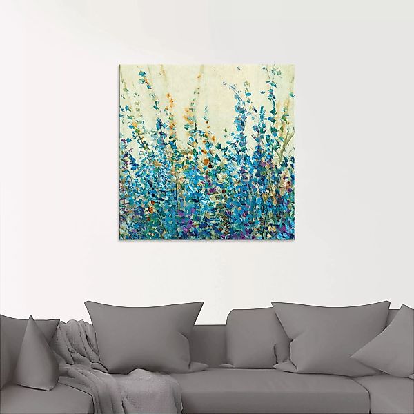 Artland Glasbild "Blautöne II", Blumenwiese, (1 St.), in verschiedenen Größ günstig online kaufen