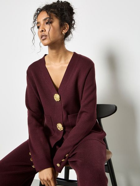 Apricot Cardigan Cardigan mit übergroßen, gehämmerten günstig online kaufen