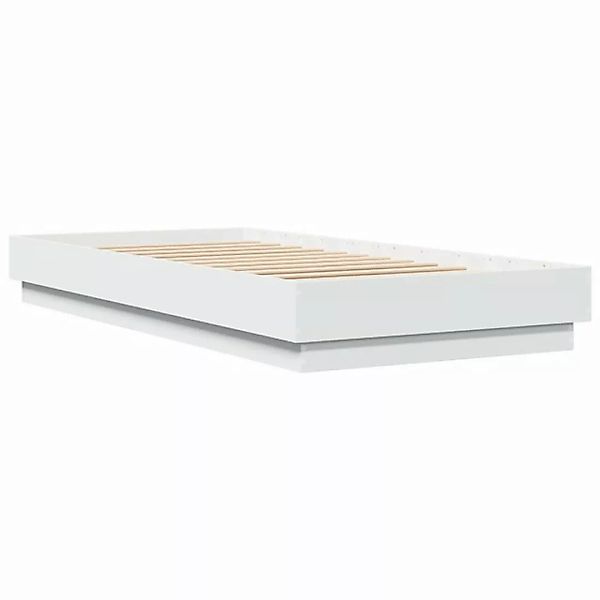 vidaXL Bett Bettgestell mit LED Weiß 90x200 cm günstig online kaufen