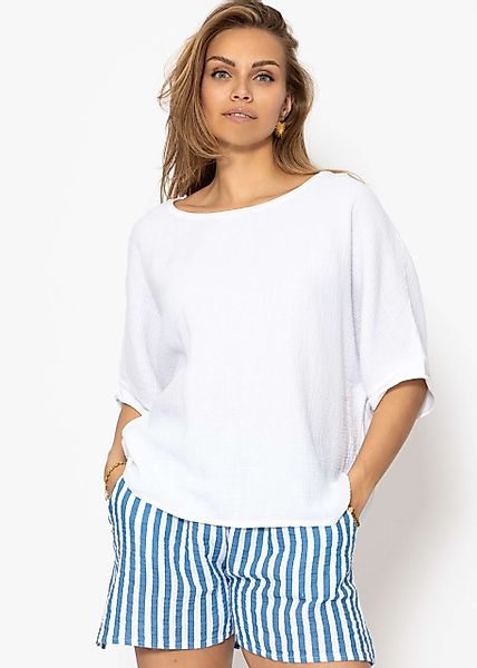 SASSYCLASSY Oversize-Shirt Lässiges Musselin Shirt für günstig online kaufen