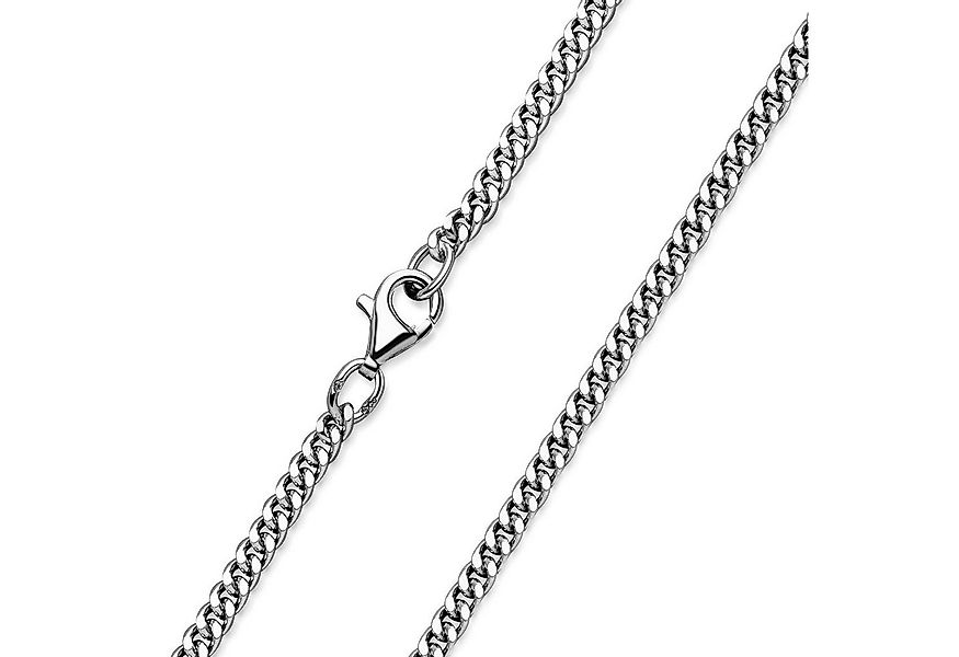 Materia Silberkette Unisex Panzerkette 2,7mm diamantiert 40-80cm K27, 925 S günstig online kaufen
