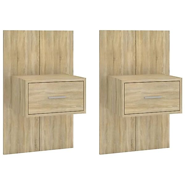 vidaXL Wand-Nachttische 2 Stk Sonoma-Eiche 810978 günstig online kaufen