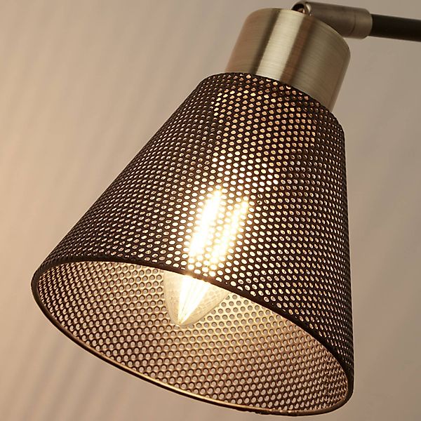 Wandleuchte Sepanta, schwarz/messing, Metall, Höhe 21cm, E14 günstig online kaufen